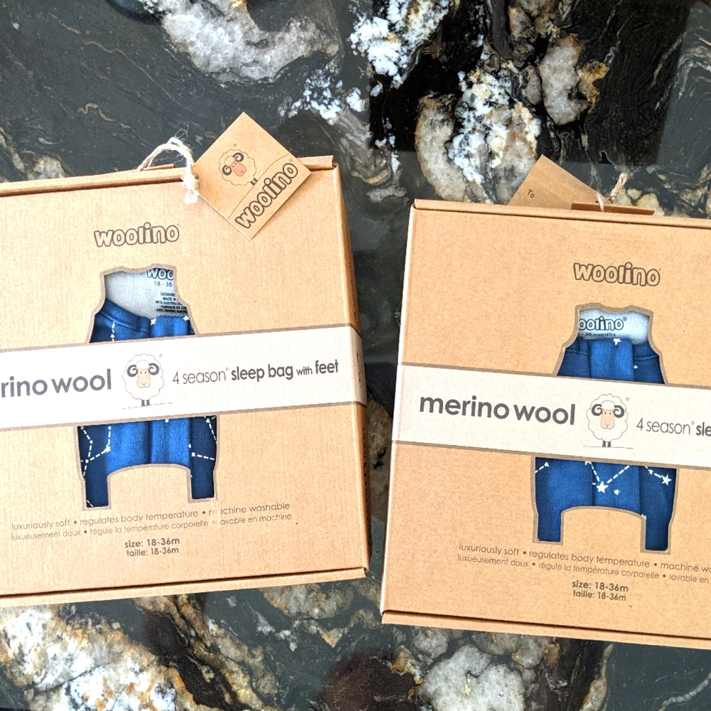 2 Woolino Merino 4 season sleep bags with feet